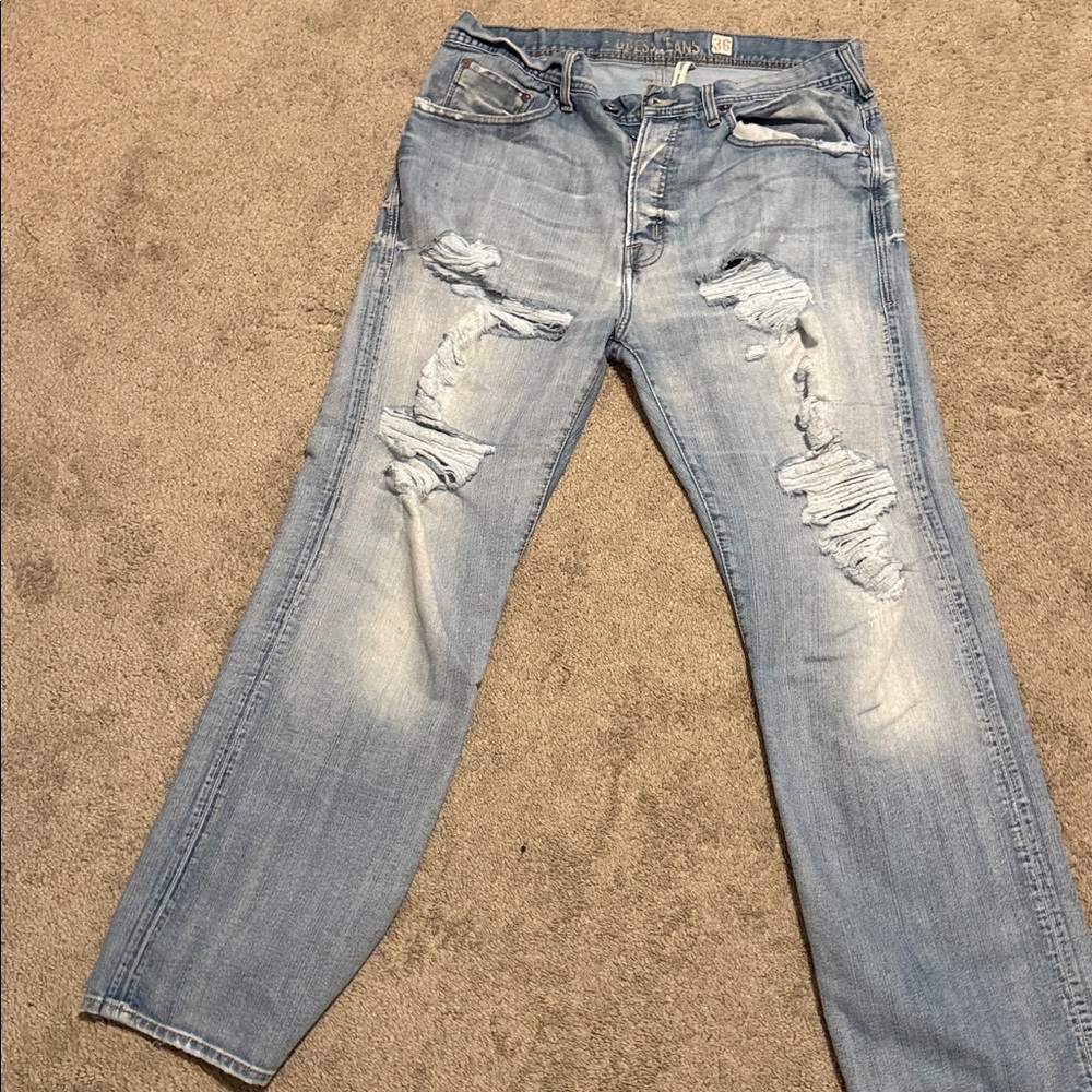 Guess Men’s Light Blue Bootcut Jeans 36x36